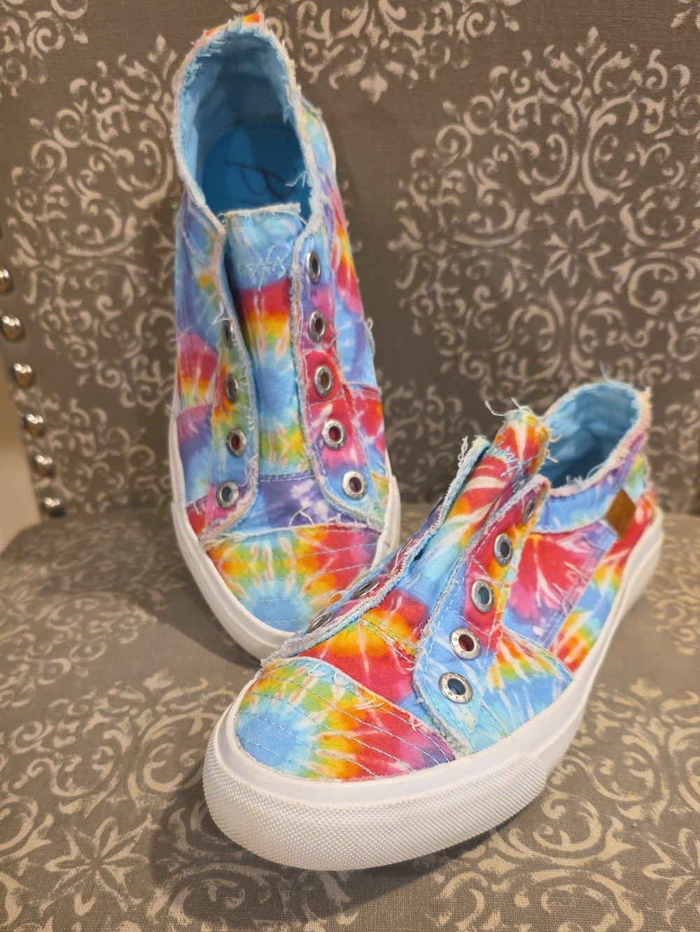 Y2K Vibe Blowfish Tie Dye No Lace Sneakers